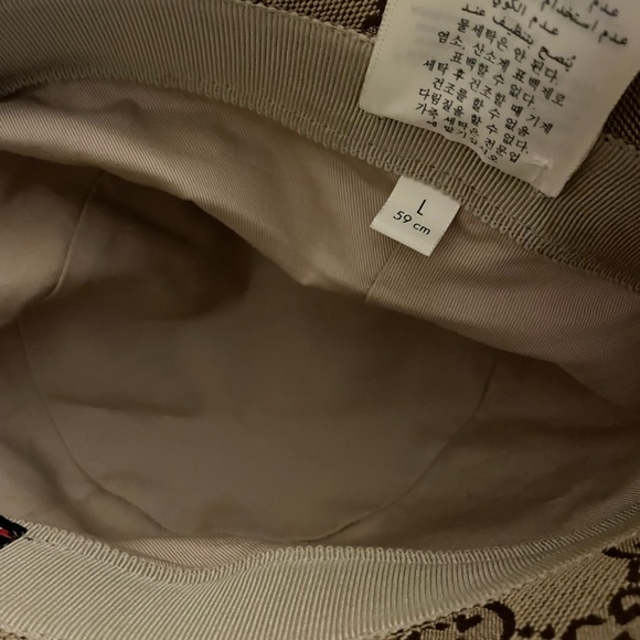 Gucci bucket hat, monogram, brown and tan, worn once, like new - Picture 5 of 6